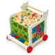 Jouet en bois - Cube actif ours sur roulettes