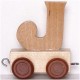 Train de lettres en bois - Lettre J