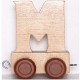 Train de lettres en bois - Lettre M
