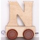 Train de lettres en bois - Lettre N