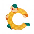Lettre d&eacute;corative clown en bois - Janod - C