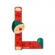 Lettre décorative clown en bois - Janod - L (rouge)
