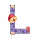 Lettre d&eacute;corative clown en bois - Janod - L (violet)