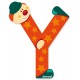 Lettre janod clown Y orange - lettres décoratives en bois et cadeaux de naissance