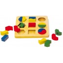 Puzzle en bois géométrie - formes à emboîter