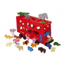 Bus alphabet avec ses 26 animaux en bois