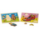 Puzzles &agrave; boutons et jeu &agrave; enfiler