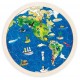 Puzzle en bois Goki - globe terrestre (2ème face)