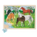 La cour des chevaux - puzzle en bois Goki