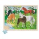 La cour des chevaux - puzzle en bois Goki