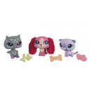 Petshop 3 figurines - Chouette, chien et furet - Hasbro