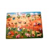 Puzzle 30 pièces à boutons "la ferme" 