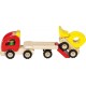 Camion plateau avec camion chargeur - jouet bois Goki