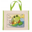 Sac en coton "Grenouille à colorier" - coloriage Goki