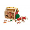 Ferme en bois avec animaux et accessoires - Goki