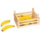 Cagette de bananes en bois, un jouet Goki pour les petites marchandes dès 3 ans