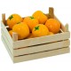 Cagette de 10 oranges en bois, un jouet Goki