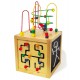 Cube actif en bois, 5 faces pour jouer et apprendre - J11409