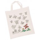 Sac en coton papillons pour dessiner et colorier dès 4 ans