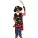 Costume de pirate pour enfant de 3 à 6 ans avec épée, chapeau et cache-oeil