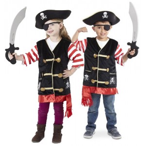 NET TOYS Perruque pour Enfants Pirate avec Foulard Perruque de Pirate Enfants Perruque Pirates Mardi Gras Carnaval Perruques pour Enfants Accessoire de déguisement 