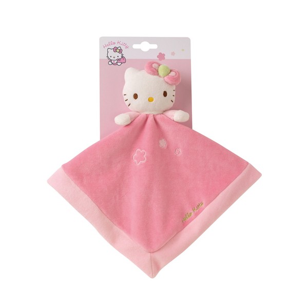 Doudou carré plat Hello Kitty - Tous les doudous