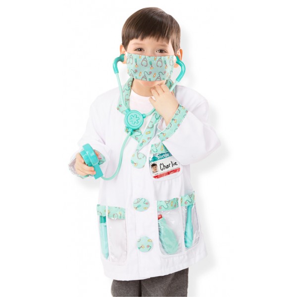 HENGBIRD 4 Pièces Deguisement Docteur Enfant Costume Jeux Enfant Do