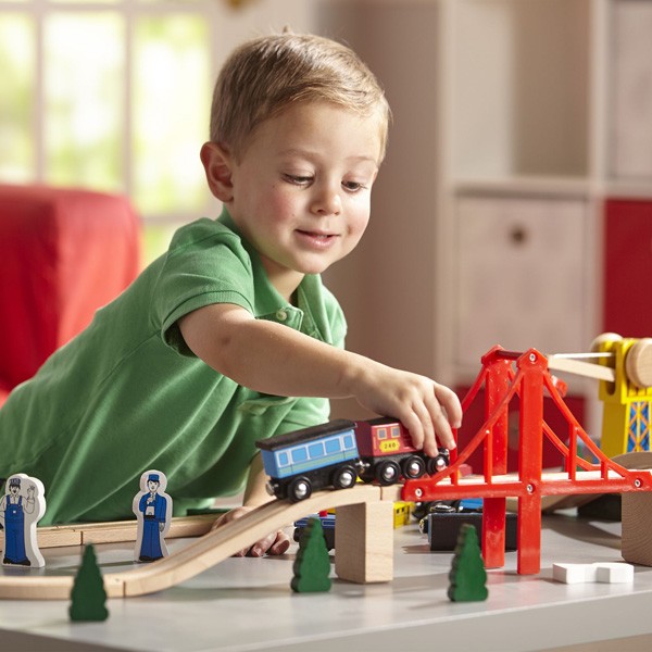 Petit train en bois avec blocs de construction Enfant 1 an GIGGLY