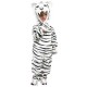 Costume de tigre blanc pour enfant avec combinaison et cagoule