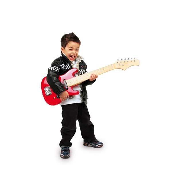 Guitare électrique rouge pour enfant J11695 - la fée du jouet