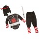 Panoplie de ninja 3 à 6 ans avec haut, pantalon, cagoule et épée en mousse