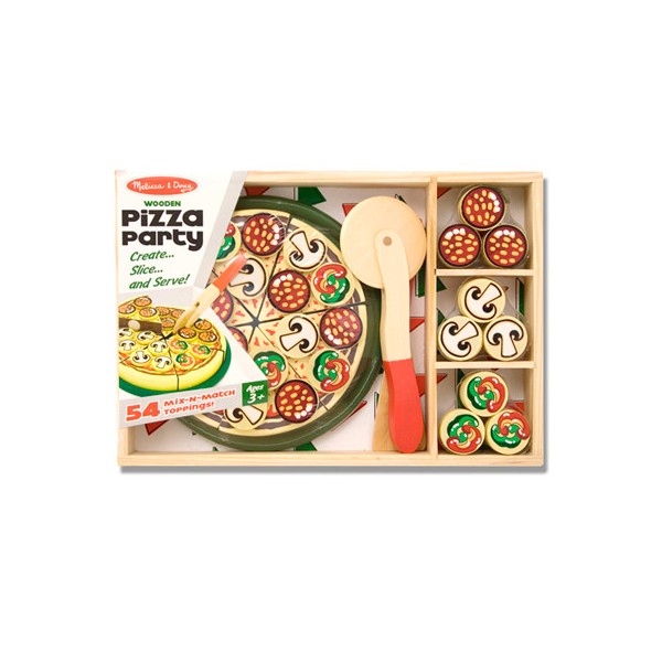 pizza en bois jouet