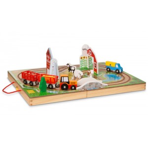 Valise ferme avec animaux et véhicules  La fée du jouet, Melissa et Doug  40142