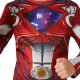 Costume de Power Rangers rouge pour garçon, torse hologramme
