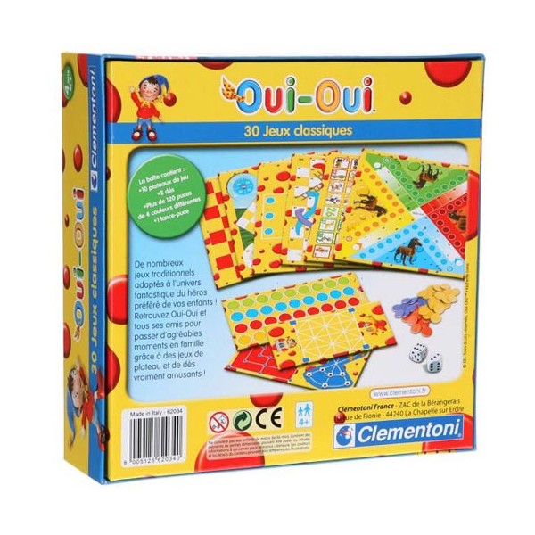 30 jeux classiques Oui-Oui Clementoni, la fée du jouet - jeux de société